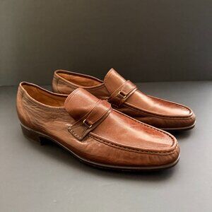 Bostonian Mens Loafers 12 Brown All Leather Hand Sewn MADE IN USA